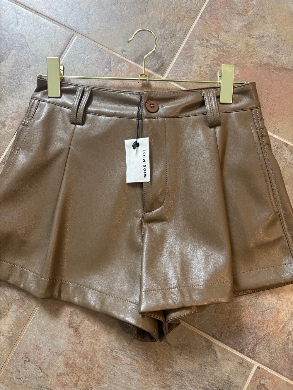 MIOU MUSE FAUX LEATHER SHORTS- small NWT